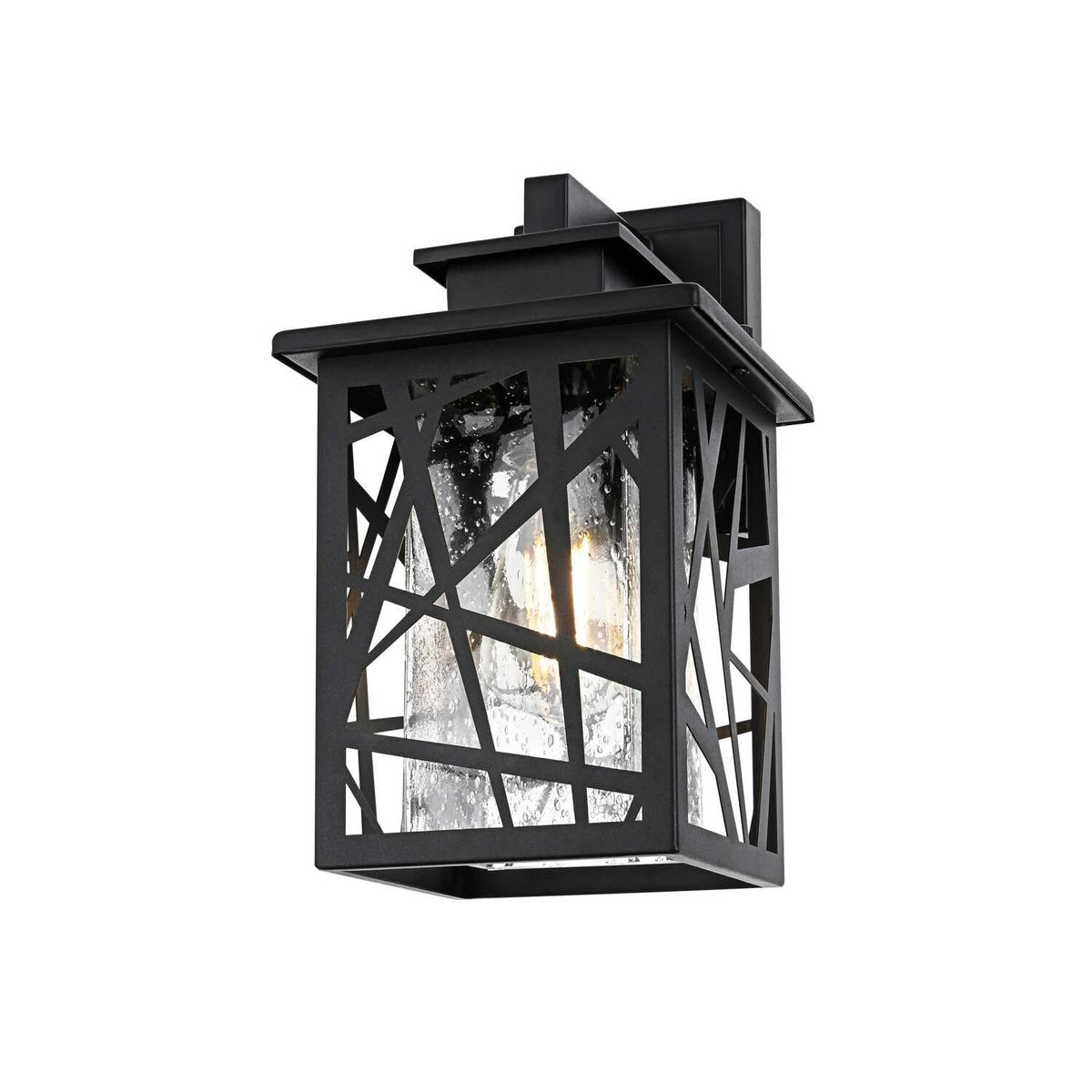 Clifford One Light Outdoor Wall Sconce Black by Lighting Design – Iron, Black