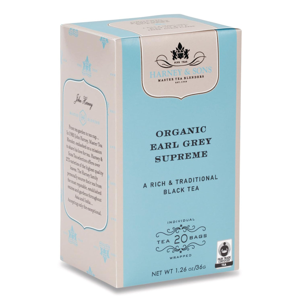Premium Tea by Harney & Sons – 20 Count (Pack of 1), Paper, Earl Grey, Model HSF30686