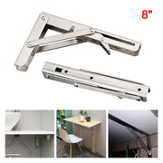 2pcs Stainless Steel Folding Stand Table Bracket Shelf Bench 200kg Load Heavy Repisas Flotantes Mesa Plegable (Color : 8 INCHES) by SBTRKT – Stainless Steel, 8 Inches, Model SBTRKT
