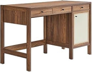 Brown Wood Grain Office Desk with Spacious Work Surface, Durable Construction, Stylish Design for Home Office and Workspace