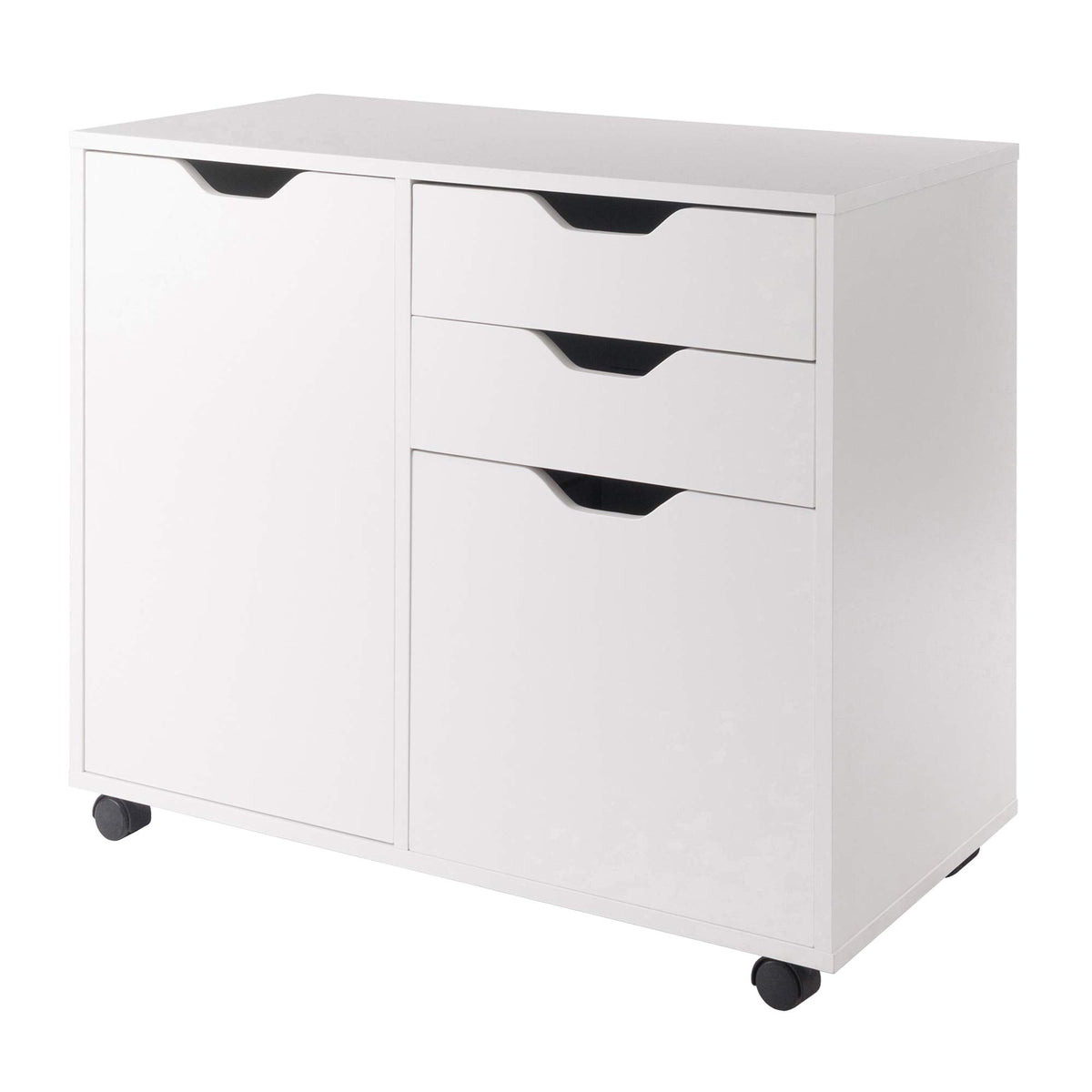 Winsome White / 4 Doors, 12 Drawers, File Drawer / Transitional Storage Cabinets