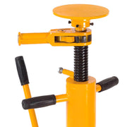 100,000 Lb. Static Capacity Standard Duty Trailer Stabilizing Jack Stand by Global Industrial – 27"L x 17.25"W x 38.75"H, Steel, Yellow, Model TJ50