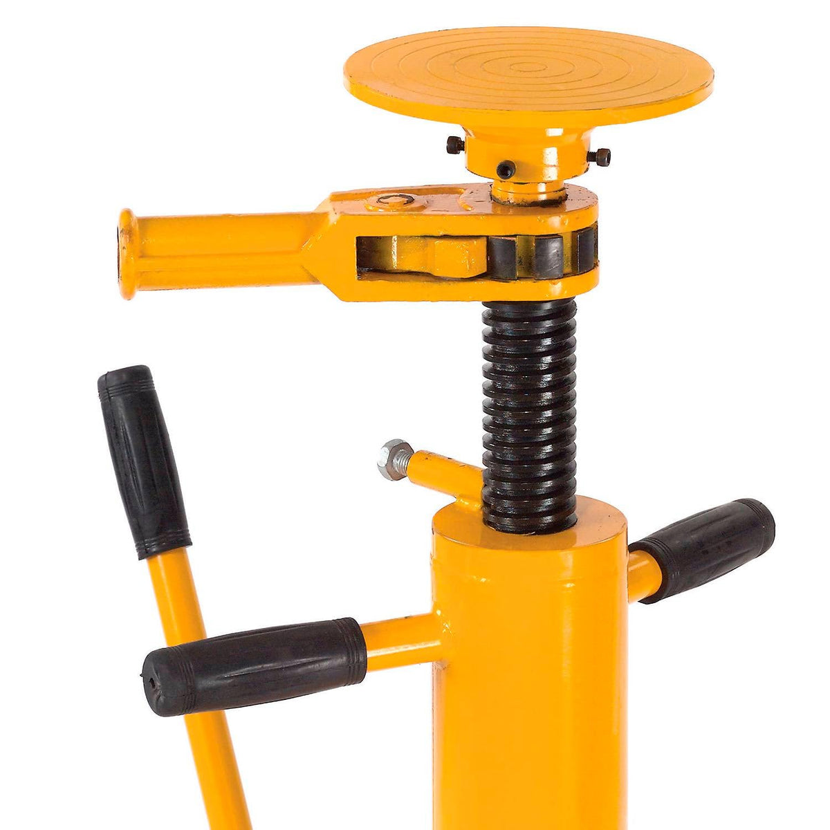 100,000 Lb. Static Capacity Standard Duty Trailer Stabilizing Jack Stand by Global Industrial – 27"L x 17.25"W x 38.75"H, Steel, Yellow, Model TJ50
