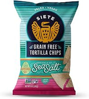 Grain Free Tortilla Chips | Gluten Free Chips | Paleo & Vegan Snacks | Non GMO | Sea Salt by Siete – 5 Ounce (Pack of 12), No Color, Pack of 12, Model 2007912