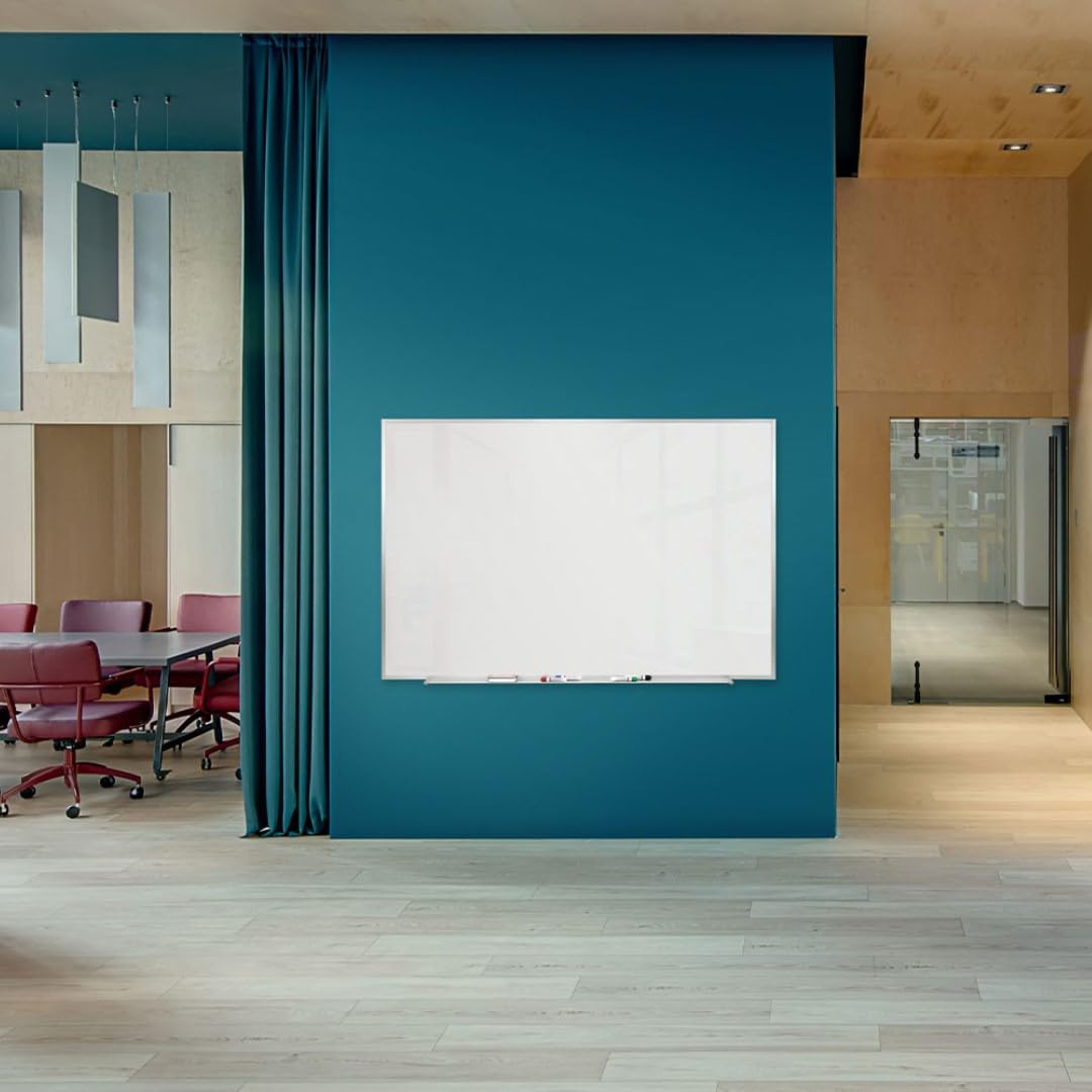 Ghent Satin/ White / 48"W x 120"H / Aluminum Frame Dry Erase Boards