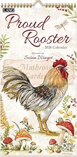 Lang, Proud Rooster 2026 Vertical Wall Calendar, 8'' X 15.8'', 12-Month Calendar with Stapled Binding