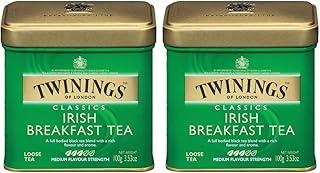 Twinings of London Loose Irish Breakfast Tea, 3.53 Ounce Tin (Pack of 2)
