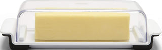 OXO Butter Dish with Lid, Plastic, White and Clear