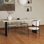 Mesa De Jantar Rock Plate Simple Rectangular Dining Table Home Diner Table by JOYNOW – 180x80x75cm, One Color, Model 8524