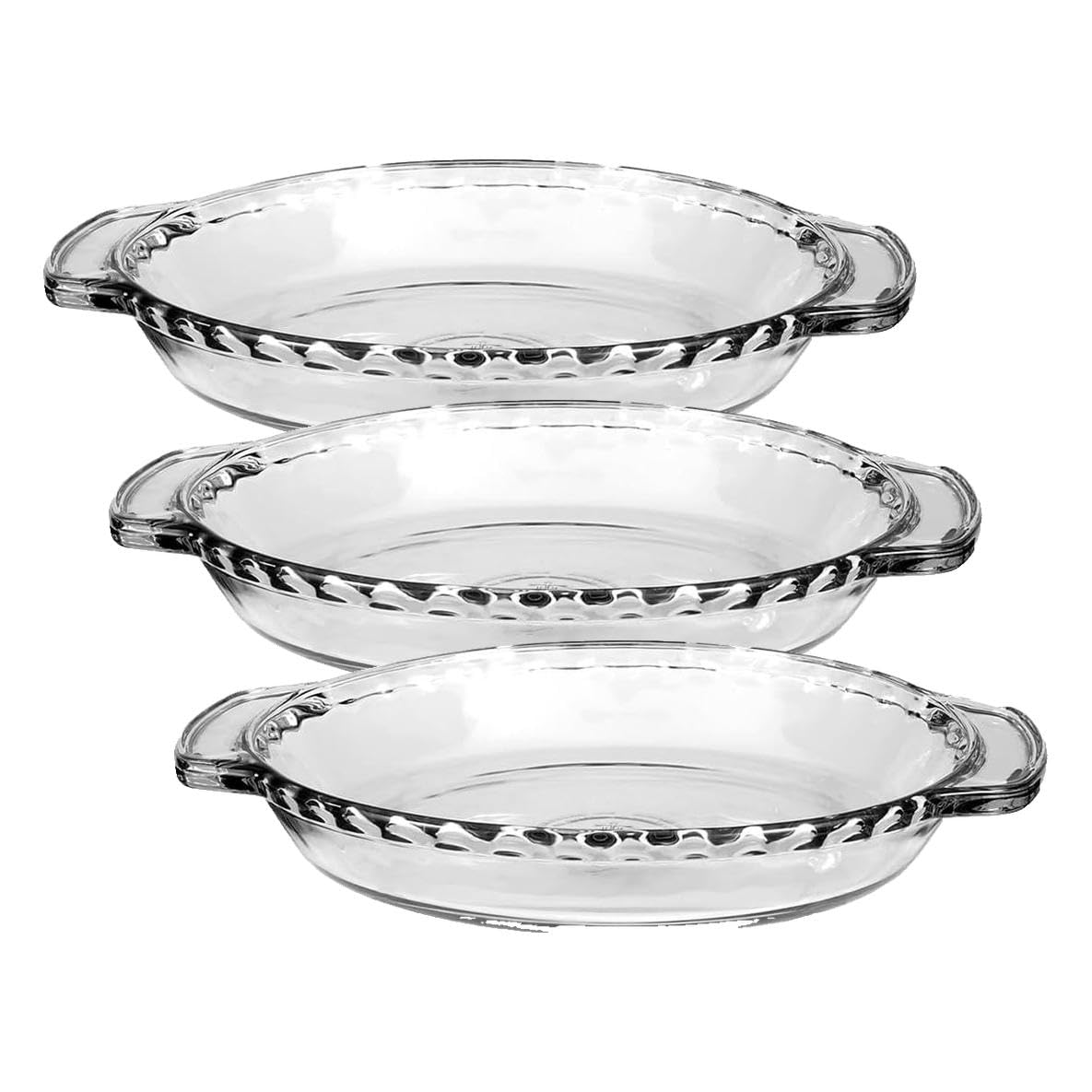 Anchor Hocking 1 Piece (Pack of 3) / Pie Dish / Clear Pie Pans