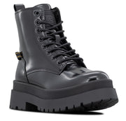 Women's Anya Patent Combat Boot by Lee – 9.5, Black Mono, Model W000055-9800