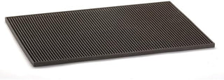 Tablecraft Black Rubber 12" x 18" Bar Service Mat