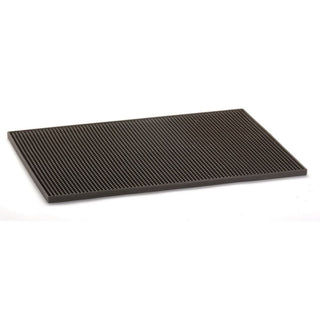 Black Rubber 12" x 18" Bar Service Mat by Tablecraft – medium, Rubber, Black, Model 0727875072955