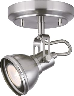 Canarm ICW622A01BN10 LTD Polo 1 Light Ceiling/Wall, Brushed Nickel with Adjustable Head