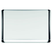 MVI Series Magnetic Laquered Steel Dry Erase Board by MasterVision – 48"W x 36"H, Alloy Steel, Black, Model MVI050201
