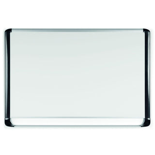 MVI Series Magnetic Laquered Steel Dry Erase Board by MasterVision – 48"W x 36"H, Alloy Steel, Black, Model MVI050201