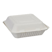 ECO PRODUCTS Green Products / 9" - 3 Compartment / white Clamshell Take Out Containers