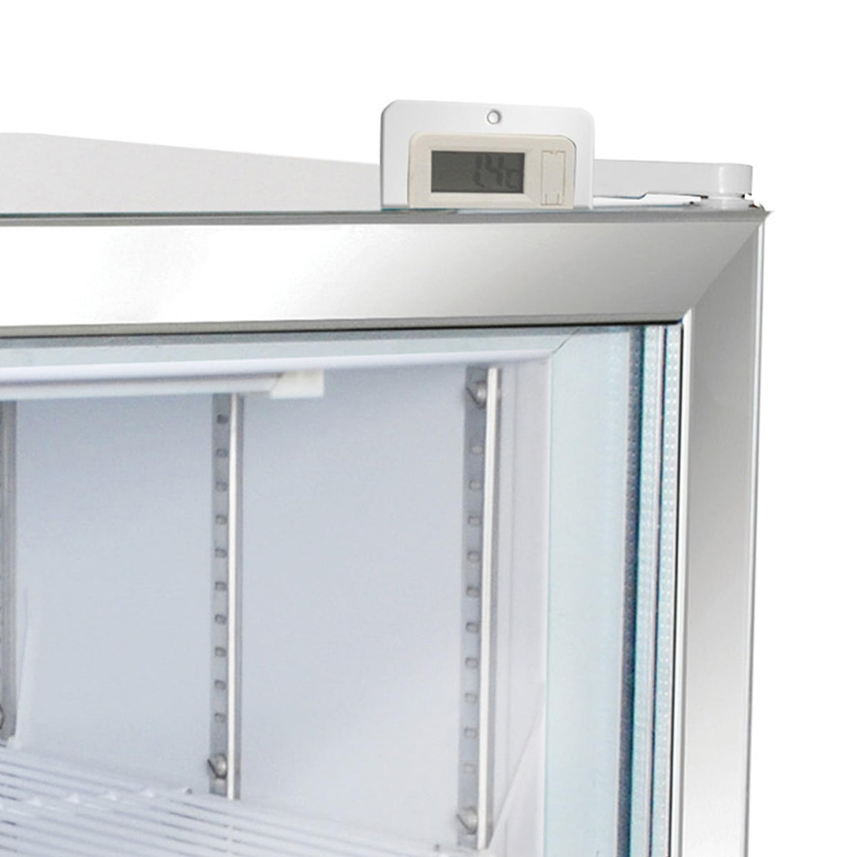 X-Series Glass Door Countertop Merchandiser Freezer by MAXX Cold – 3.5 cubic_feet, White, Model DGMW3.5F