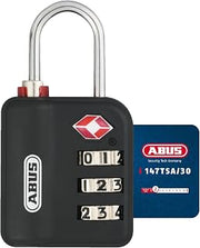 ABUS 530937 87982 147TSA/30B, 30mm, Nero, Combination Lock, Key Unlock