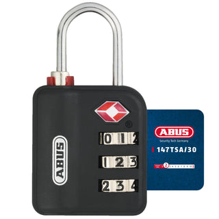 530937 87982 /30B by ABUS – 140x190cm, Zinc, Black, Pack of 3, Model 147TSA