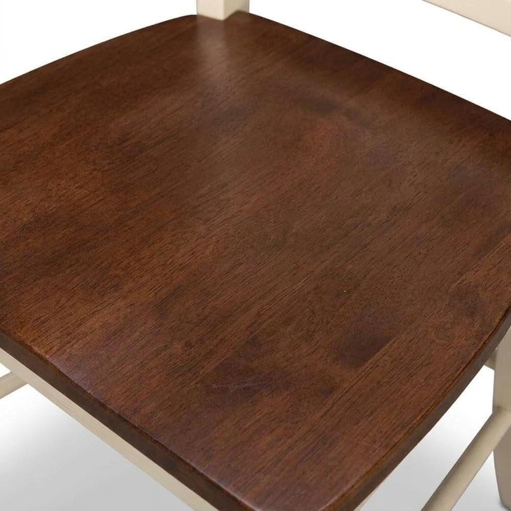 British Isles Merlot- Finish Side Chair Set by Starlight Canyon Home – Solid Rubberwood, Brown, Pack of 2