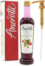 Premium Lingonberry Syrup by Amoretti – 750 ml