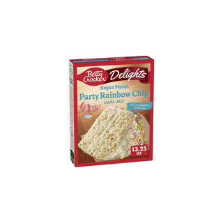 Delights Super Moist Party Rainbow Chip Cake Mix (Pack of 2) by Betty Crocker – 6.63 Ounce (Pack of 2), Rainbow, Pack of 2