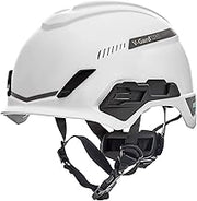 MSA 10194783 H1 V-Gard Helmet with Fas-Trac III Ratchet Suspension | Polyethylene Shell, Superior Impact Protection, Self Adjusting Crown Straps - Standard Size in White