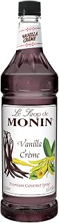 Monin Vanilla Crème Syrup, 33.8oz/1 Liter