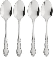 Oneida Dover Teaspoons Silverware Set for 4, Flatware | mirror finish, dishwasher safe | cutlery set for kitchen and dining, utensil set, kitchen gifts for women, heavy duty
