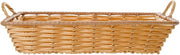 HUBERT Storage Basket, Rectangular, Natural Color with Handles - 18"L x 12"W x 3 1/2"H