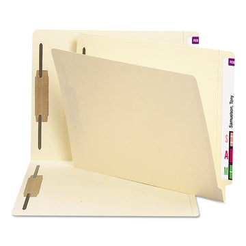 SMD34125 - End Tab Fastener File Folder by SMEAD – Letter, 11 pt. Manila, Manila