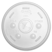 Dart 16SL Translucent Sorbet Lid for Hot And Cold Foam Cup 100 Count (Pack of 1)