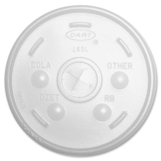Dart 16SL Translucent Sorbet Lid for Hot And Cold Foam Cup 100 Count (Pack of 1)