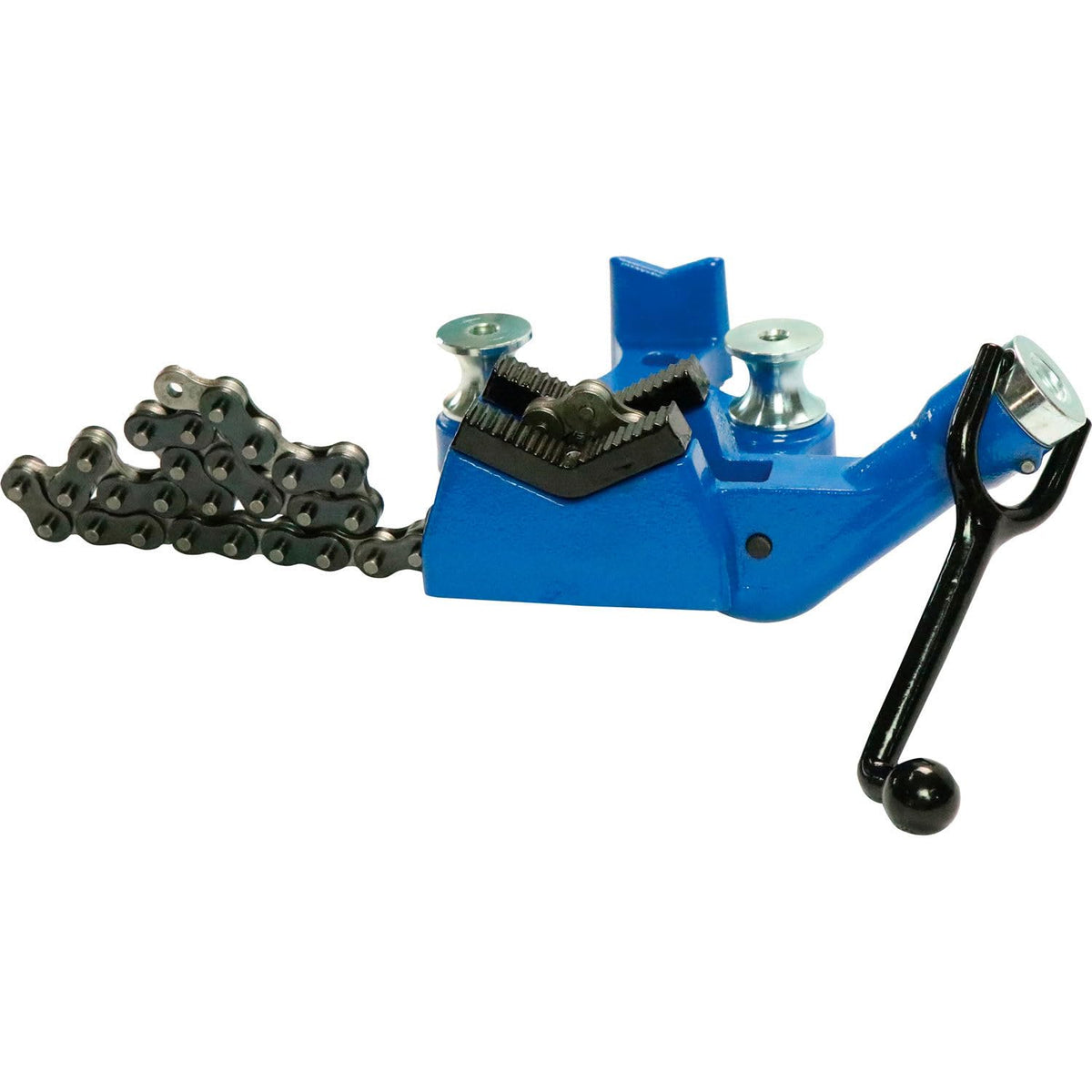 Bench Chain Vise by Global Industrial – Cast Iron, Blue, Model H402