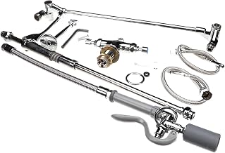 T&S Brass B-0117 Pre Rinse Roto-Flex Design Single Hole Base with 4-Inch Spreader Low Flow Valve Wall Bracket