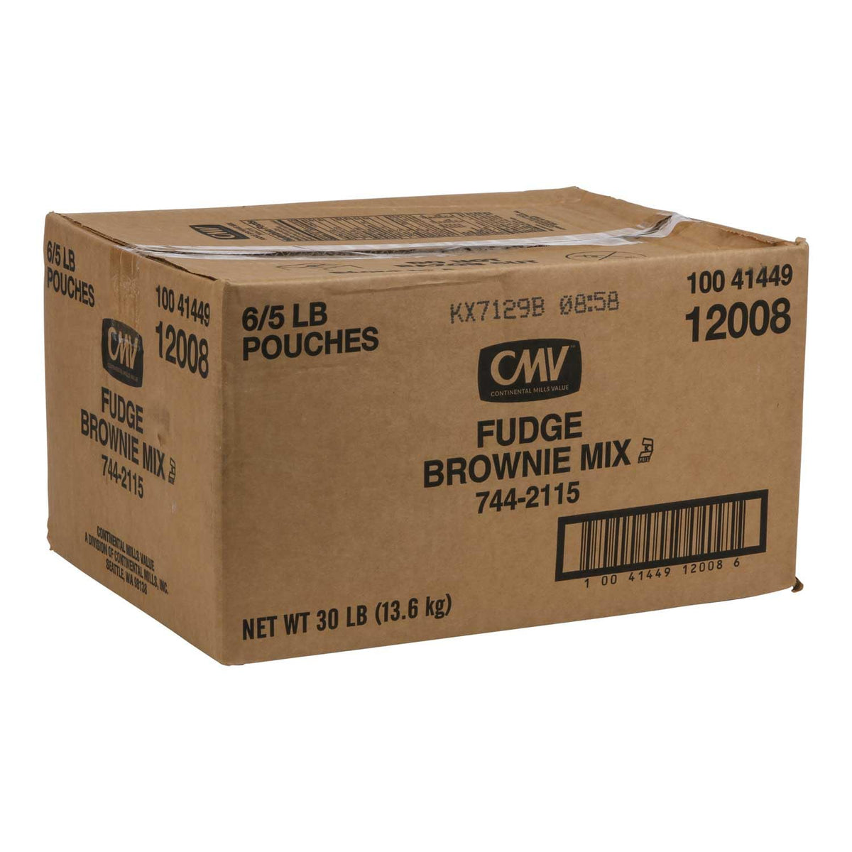 Fudge Brownie Mix by Continental Mills – 5 lbs", Pack of 6