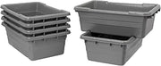 Akro-Mils 34305 Jumbo Lug Plastic Nest and Cross Stack Akro-Tub Tote, (25-Inch x 16-Inch x 9-Inch), Gray, (6-Pack)