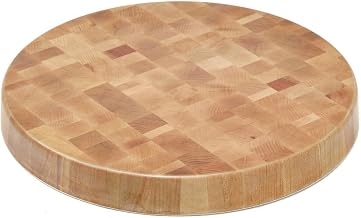 HUBERT Display Riser Round Melamine and Bamboo - 18" Dia x 2" H