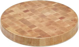 HUBERT Display Riser Round Melamine and Bamboo - 18" Dia x 2" H