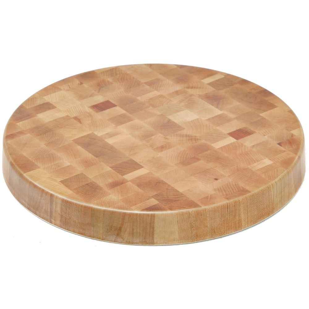 Display Riser Round Melamine and Bamboo - 18" Dia x 2" H by HUBERT – Plastic, Natural, Model 191538025365