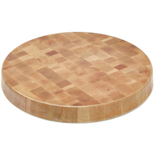 Display Riser Round Melamine and Bamboo - 18" Dia x 2" H by HUBERT – Plastic, Natural, Model 191538025365