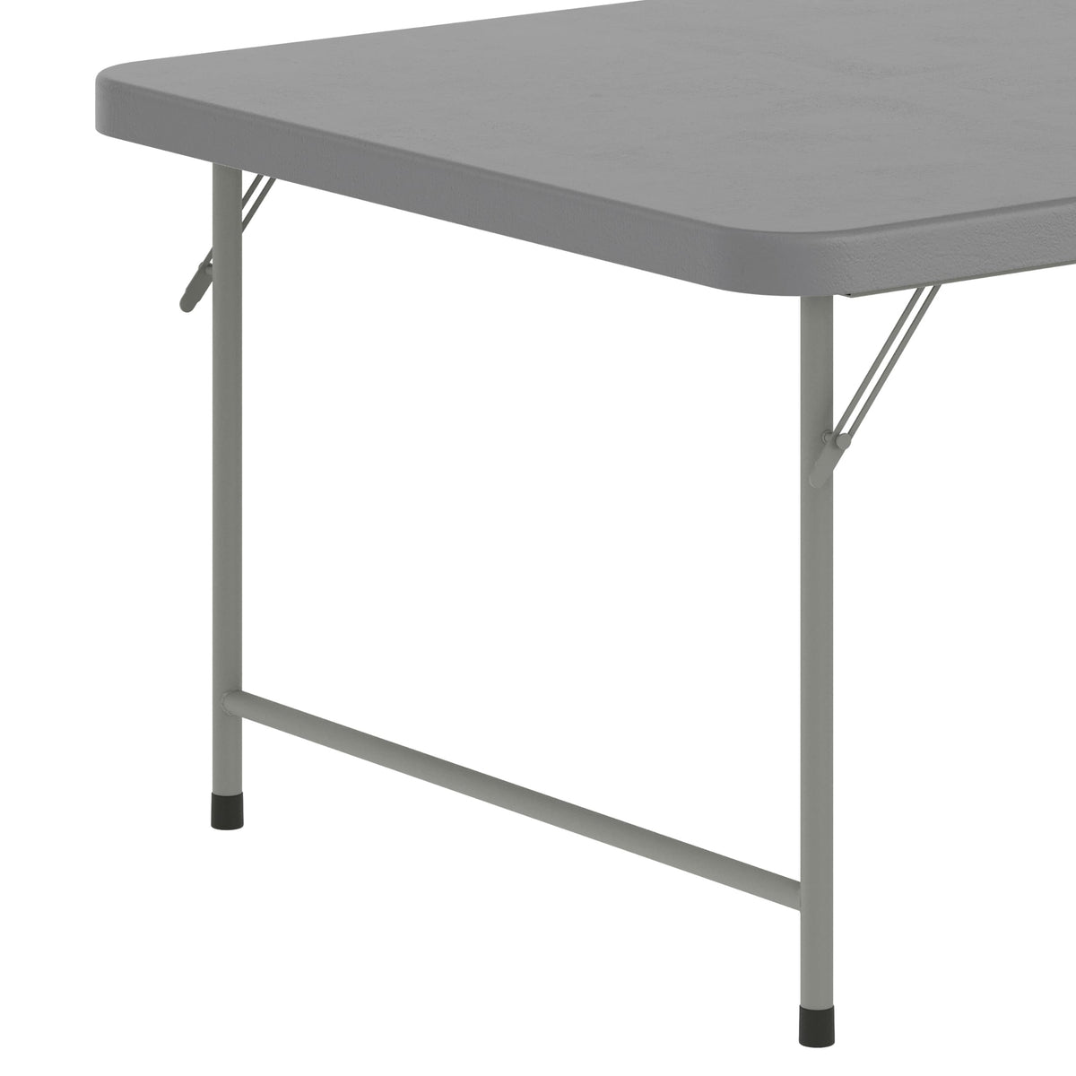 Kids 4.93 ft Plastic Folding Table by Flash Furniture – 30"W x 60"L x 19"H, Plastic, Plastic: Polyethylene, Metal, Granite Gray, Model RB-3060-KID-GY-GG