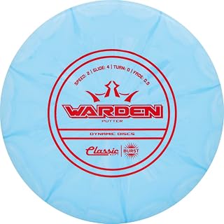 Dynamic Discs Classic Soft Burst Warden Disc Golf Putter | Straight Flying Beadless Putt & Approach Disc for Accurate Shots | Soft, Grippy Burst Plastic | Smooth Release & High Glide | 176g+