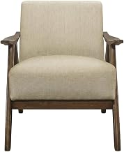 Textured Fabric-Upholstered Accent Chair with Arms by Starlight Canyon Home – Textured, Brown