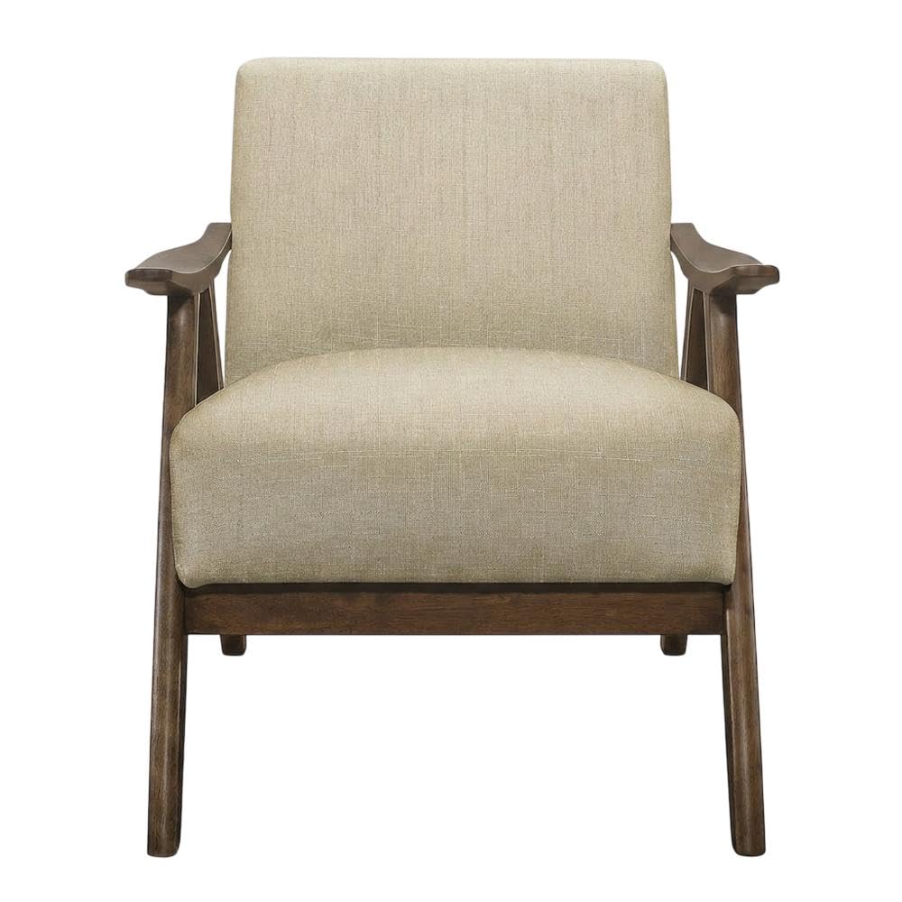 Textured Fabric-Upholstered Accent Chair with Arms by Starlight Canyon Home – Textured, Brown