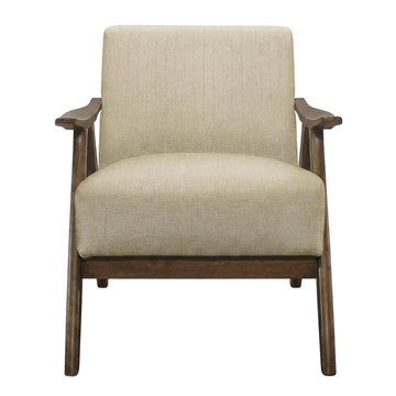 Textured Fabric-Upholstered Accent Chair with Arms by Starlight Canyon Home – Textured, Brown