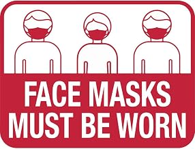HUBERT Face Masks Must Be Worn" Decal - 11"L x 8 1/2"H