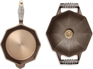 FINEX Cast Iron Bundle: 5QT Dutch Oven & 10" Skillet, Pre-Seasoned with Organic Flaxseed Oil, Speed Cool Handles, Handcrafted in the USA