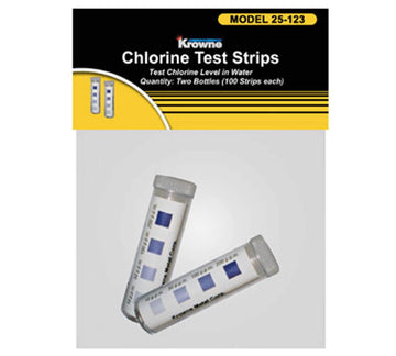 Chlorine Test Strips Two-Pack Bag by Krowne – 1 X Pack of 2, nickel, Metal, Model P25-123